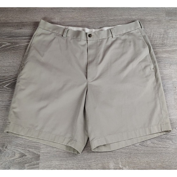 Brooks Brothers 346 Advantage Chino Shorts Men's 38 Khaki Flat Front Cotton - Picture 1 of 7